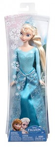 Caja Frozen muñeca Elsa purpurina