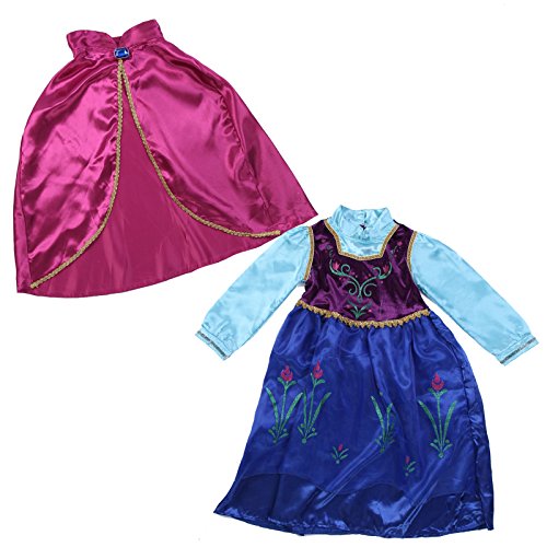 Disfraz Anna Deluxe delantal vestido capa separado - Todo Frozen