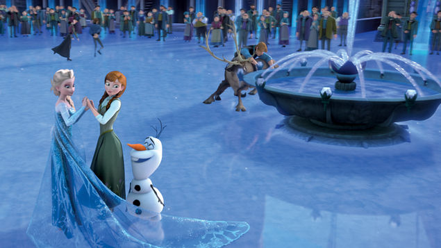 Escena pelicula Frozen se acba encantamiento Arendelle
