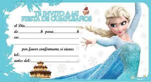 Invitación de cumpleaños de Elsa de Frozen